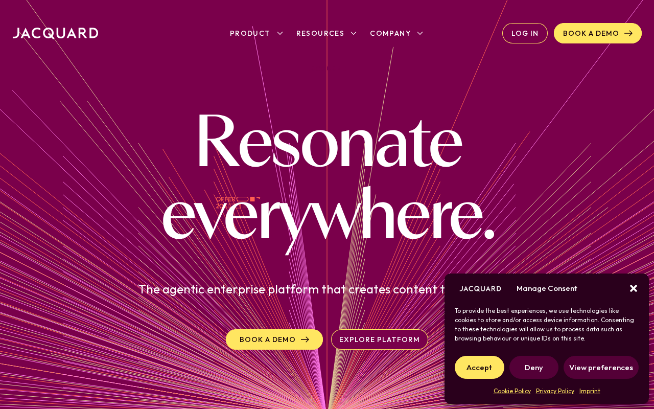 Screenshot of the Phrasee homepage